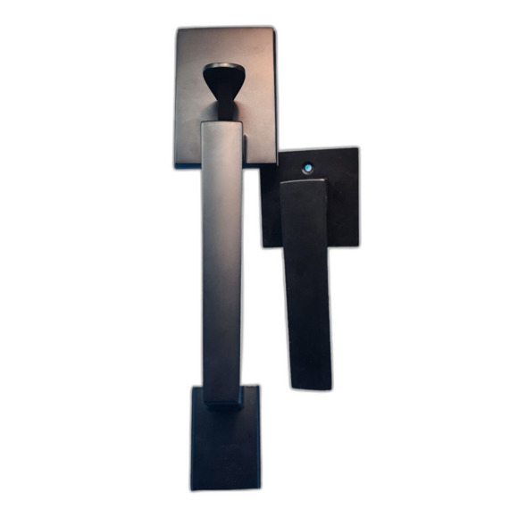 Berlin Modisch Black Lever Door Handle Entrance Single Cylinder - Picture 3 of 4